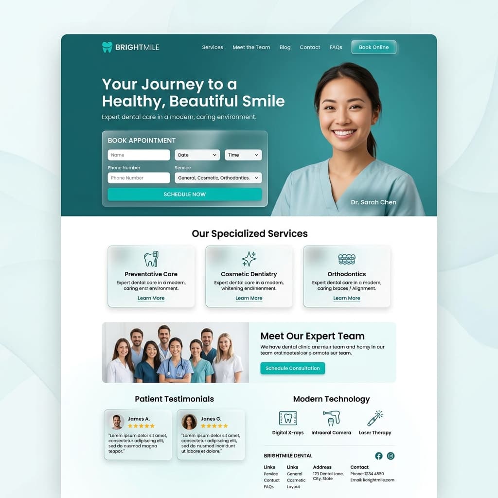 Ejemplo de Mini Sitio Web para Dentista