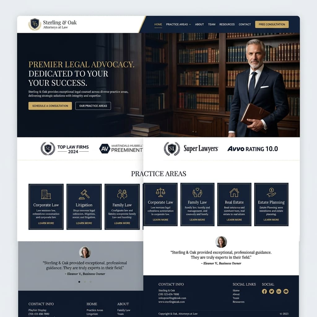 Ejemplo de Mini Sitio Web para Abogado