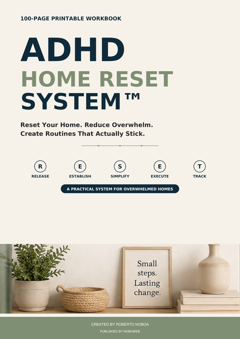 ADHD Home Reset System workbook cover